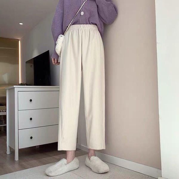 women's pants & capris corduroy harlan woman autumn korean fashion high waist drape student straight pant casual elastic warm trousers, Black;white
women's pants & capris corduroy harlan woman autumn korean fashion high waist drape student straight pant casual elastic warm trousers, Black;white