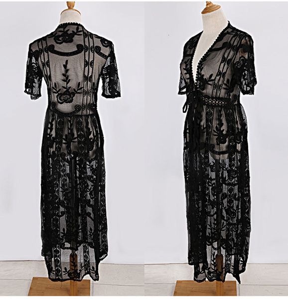 women's swimwear summer beach kimono bikini cover-up transparent lace slim long cardigan bohemian holiday cover r6zx, White;black
women's swimwear summer beach kimono bikini cover-up transparent lace slim long cardigan bohemian holiday cover r6zx, White;black