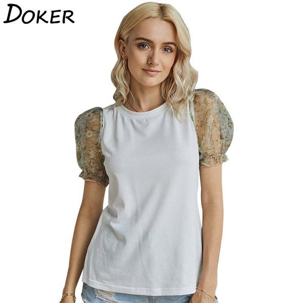 puff sleeve stitching solid color o neck t shirt women casual temperament bohemian vacation female 210423, White
puff sleeve stitching solid color o neck t shirt women casual temperament bohemian vacation female 210423, White