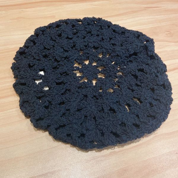 new hollow out breathable hand crocheted beret women's four seasons elegant and versatile artist hat black friday deals, Blue;gray 
new hollow out breathable hand crocheted beret women's four seasons elegant and versatile artist hat black friday deals, Blue;gray