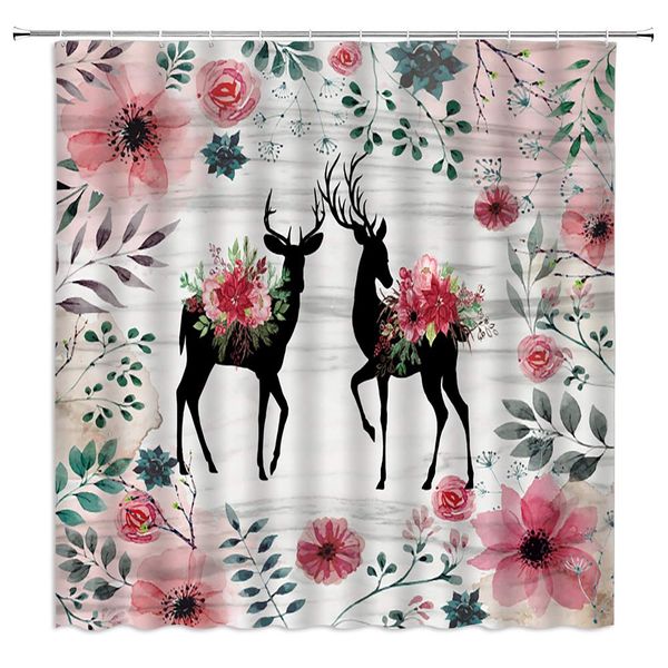 flower deer shower curtain vintage wooden board watercolor flowers and plants smudge animal silhouette pattern,70x70 inch
flower deer shower curtain vintage wooden board watercolor flowers and plants smudge animal silhouette pattern,70x70 inch