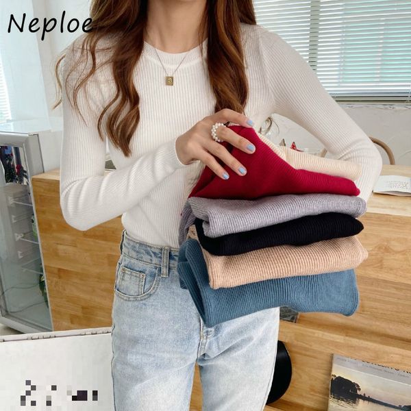 undershirt female long sleeve autumn knitted pullovers slim fit snug solid simple women sweaters 82340 210430, White;black
undershirt female long sleeve autumn knitted pullovers slim fit snug solid simple women sweaters 82340 210430, White;black