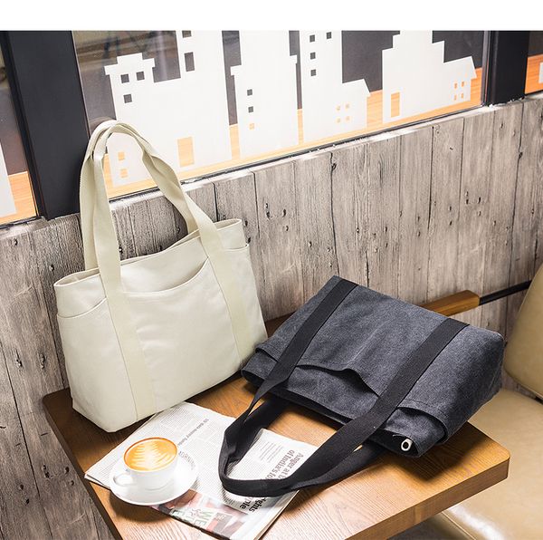 women one shoulder shopping bag big high-capacity canvas material wholesale fashion bags handbag stripes tote white/black cvr236