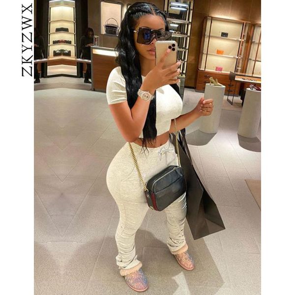 plus size 2 piece set women tracksuit 2021 summer clother matching sets stacked ruched pant sweat suits club outfits women's tracksuits, Gray
plus size 2 piece set women tracksuit 2021 summer clother matching sets stacked ruched pant sweat suits club outfits women's tracksuits, Gray