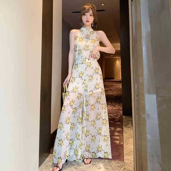 pant arrival quality chiffon women's ensembles with sleeveless arches perspective temperamental pants elegant print sets, White
pant arrival quality chiffon women's ensembles with sleeveless arches perspective temperamental pants elegant print sets, White