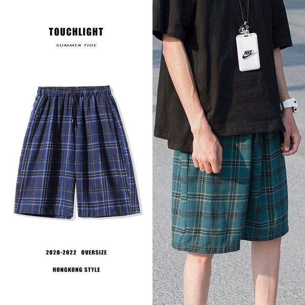 men's shorts classic retro plaid pants mens summer sports casual trend loose straight wide-leg five-point plus size beach, White;black
men's shorts classic retro plaid pants mens summer sports casual trend loose straight wide-leg five-point plus size beach, White;black