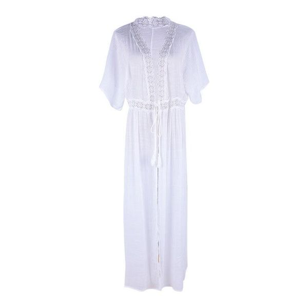 women's swimwear 2021 fabric lace mid-length polyester half sleeve sun protection clothing beach coat swimsuit bikini and blouse, White;black
women's swimwear 2021 fabric lace mid-length polyester half sleeve sun protection clothing beach coat swimsuit bikini and blouse, White;black
