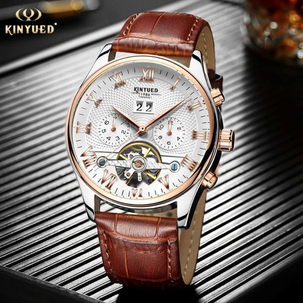 wristwatches kinyued men watch brand mens mechanical calendar watches automatic tourbillon skeleton relogio masculino dropship, Slivery;brown
wristwatches kinyued men watch brand mens mechanical calendar watches automatic tourbillon skeleton relogio masculino dropship, Slivery;brown