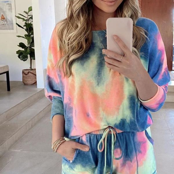 2 piece sets tie dye womens sleepwears print homewear casual long sleeve t shirt and drawstring shorts tracksuits sleepwear soft, Black;red
2 piece sets tie dye womens sleepwears print homewear casual long sleeve t shirt and drawstring shorts tracksuits sleepwear soft, Black;red