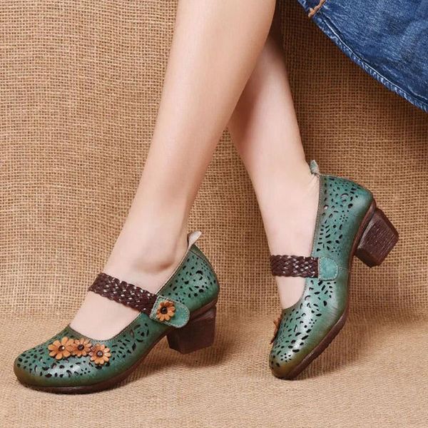 the first layer of cowhide retro handmade hollow women's single shoes thick heel mother spring and summer breathabl sandals, Black
the first layer of cowhide retro handmade hollow women's single shoes thick heel mother spring and summer breathabl sandals, Black