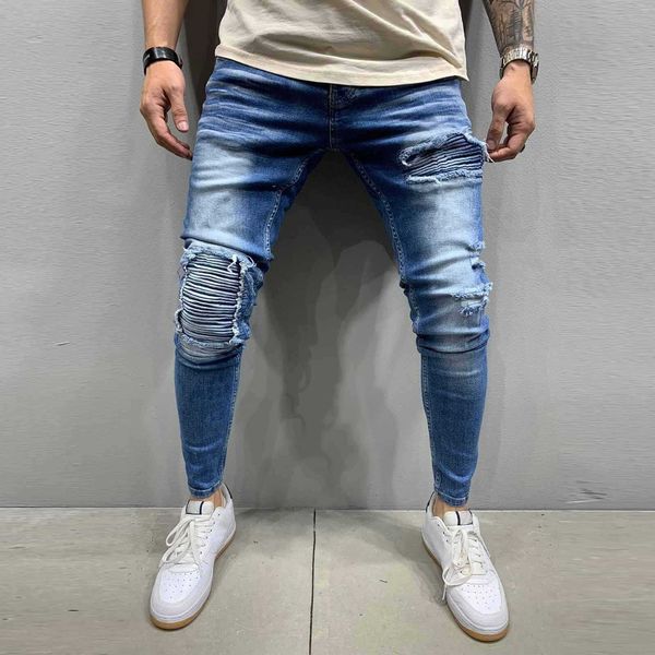 men stretchy ripped skinny biker blue denim jeans destroyed hole taped slim fit denim scratched jean#g30 x0621
men stretchy ripped skinny biker blue denim jeans destroyed hole taped slim fit denim scratched jean#g30 x0621