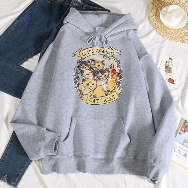 women's hoodies & sweatshirts cats against catcalls cartoons hoody female creativity fitness sweatshirt funny crewneck fashion warm clo, Black
women's hoodies & sweatshirts cats against catcalls cartoons hoody female creativity fitness sweatshirt funny crewneck fashion warm clo, Black