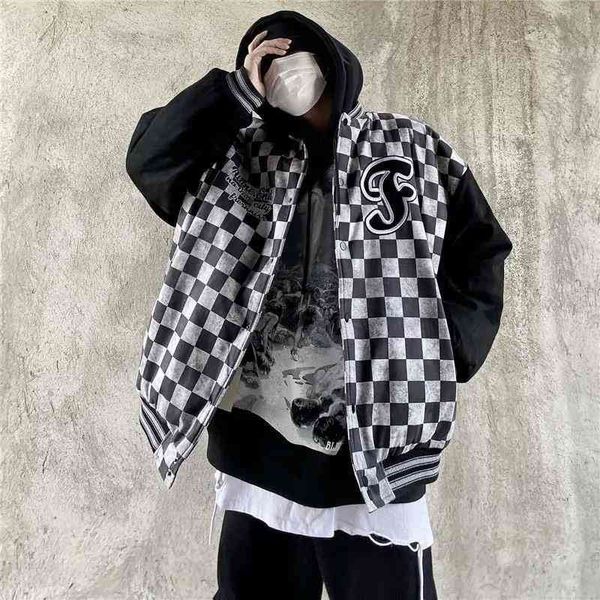 high street plaid jacket men's 2021 spring and autumn new fashion hip hop student baseball jacket wo, Black
high street plaid jacket men's 2021 spring and autumn new fashion hip hop student baseball jacket wo, Black
