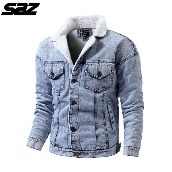 men's jackets saz men winter jean outerwear warm denim coats large size cotton liner thicker, Black;brown
men's jackets saz men winter jean outerwear warm denim coats large size cotton liner thicker, Black;brown