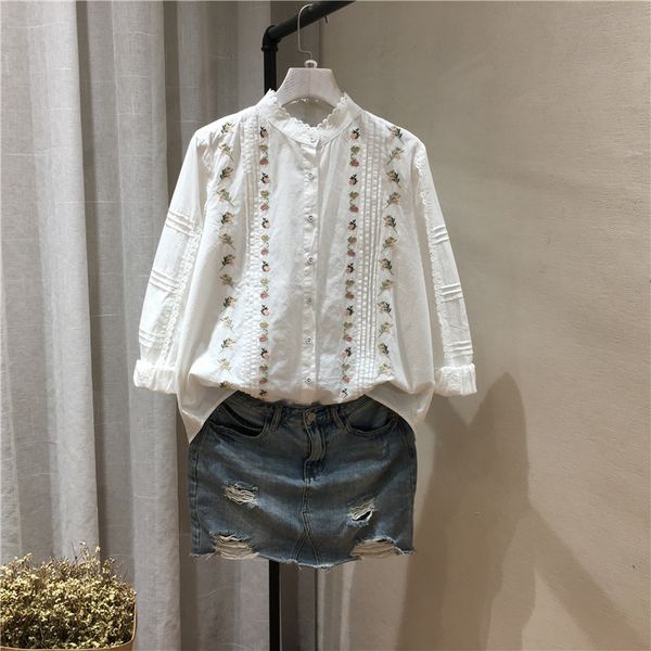 women's blouses & shirts lamtrip unique boutique floral embroidery long sleeve white stand collar blouse shirt 2021 spring rcyc
women's blouses & shirts lamtrip unique boutique floral embroidery long sleeve white stand collar blouse shirt 2021 spring rcyc