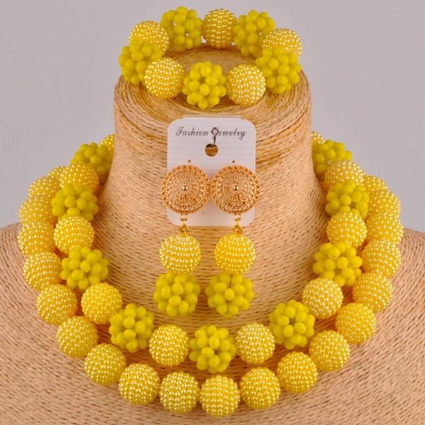 earrings & necklace yellow costume nigerian wedding african beads jewelry set fzz95, Silver
earrings & necklace yellow costume nigerian wedding african beads jewelry set fzz95, Silver