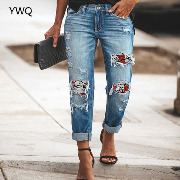 women patchwork pencil pants high waist ripped boyfriend jeans streetwear vintage distressed hole mom casual denim trouser 210927, Blue
women patchwork pencil pants high waist ripped boyfriend jeans streetwear vintage distressed hole mom casual denim trouser 210927, Blue
