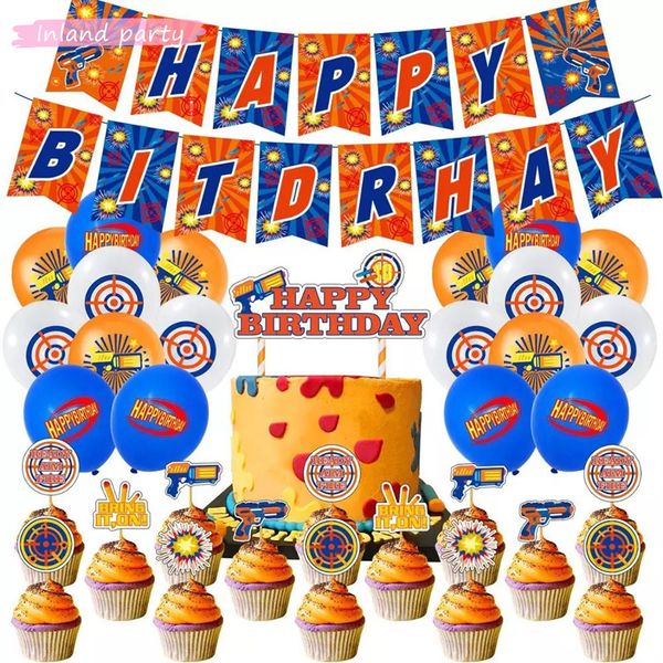 1set dart war balloons nerf series blasters theme happy birthday banner decoration dart war party fovor cake er kids toy
1set dart war balloons nerf series blasters theme happy birthday banner decoration dart war party fovor cake er kids toy