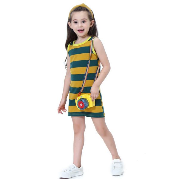 summer girls classic black-and-white button dress pure cotton stripe dress 3-12 years, Red;yellow
summer girls classic black-and-white button dress pure cotton stripe dress 3-12 years, Red;yellow