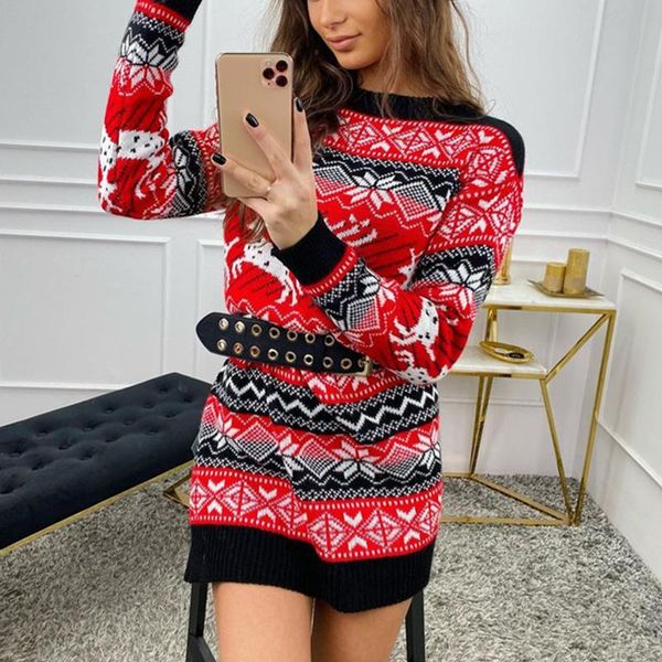 casual dresses women winter christmas elk printing mini dress autumn o-neck knitted sweater lady fashion long sleeve party, Black;gray
casual dresses women winter christmas elk printing mini dress autumn o-neck knitted sweater lady fashion long sleeve party, Black;gray