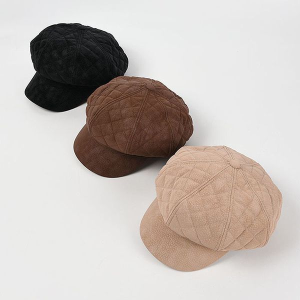 retro ing hats for women autumn winter lattice octagonal hat men peaked wide brim windproof cap female, Blue;gray
retro ing hats for women autumn winter lattice octagonal hat men peaked wide brim windproof cap female, Blue;gray