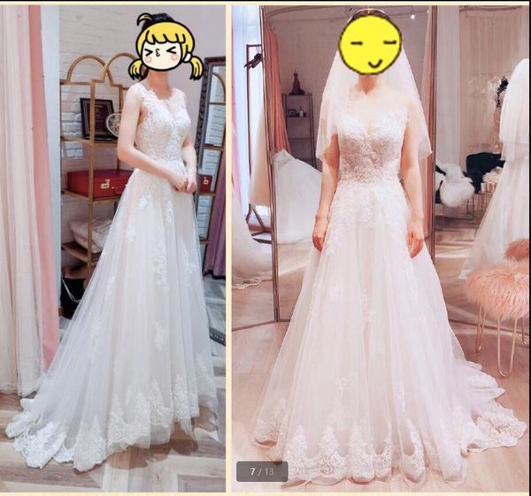 robe de mariage white tulle a line wedding dress lace appliques sleeveless illusion back bride dresses court train scoop neckline elegant br
robe de mariage white tulle a line wedding dress lace appliques sleeveless illusion back bride dresses court train scoop neckline elegant br