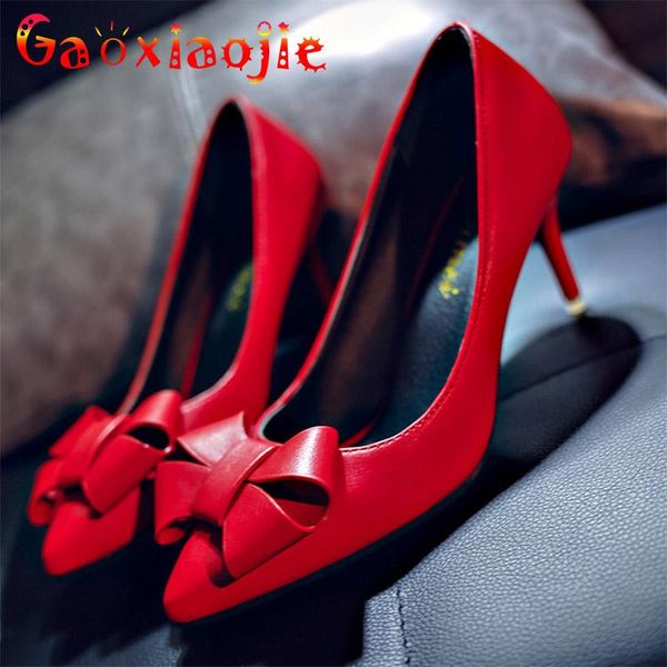 dress shoes gaoxiaojie red wedding mid heel pointed end 6cm women bow pumps 2021 fashion spring and autumn basic office stilettos, Black
dress shoes gaoxiaojie red wedding mid heel pointed end 6cm women bow pumps 2021 fashion spring and autumn basic office stilettos, Black