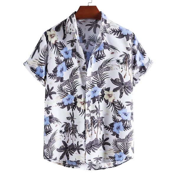 red tropical design hawaiian style men's short-sleeved shirt geometric print party beach daily casual top, White;black
red tropical design hawaiian style men's short-sleeved shirt geometric print party beach daily casual top, White;black