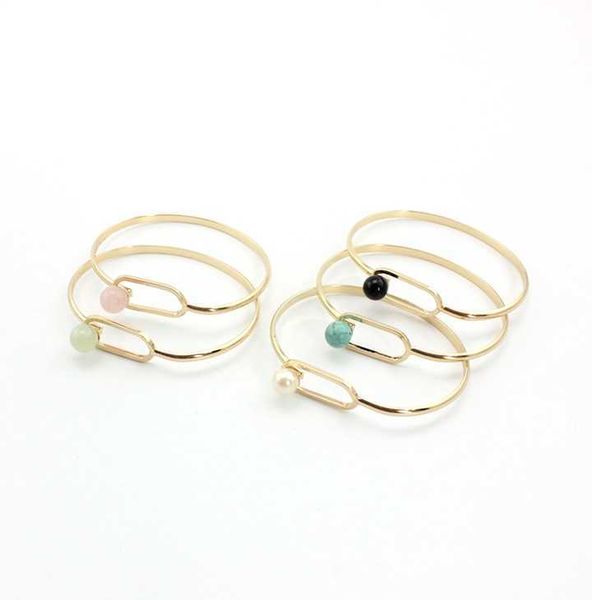 new multicolor natural stone beads copper bangle personality oval cuff bracelets & bangles for women q0719, Black
new multicolor natural stone beads copper bangle personality oval cuff bracelets & bangles for women q0719, Black