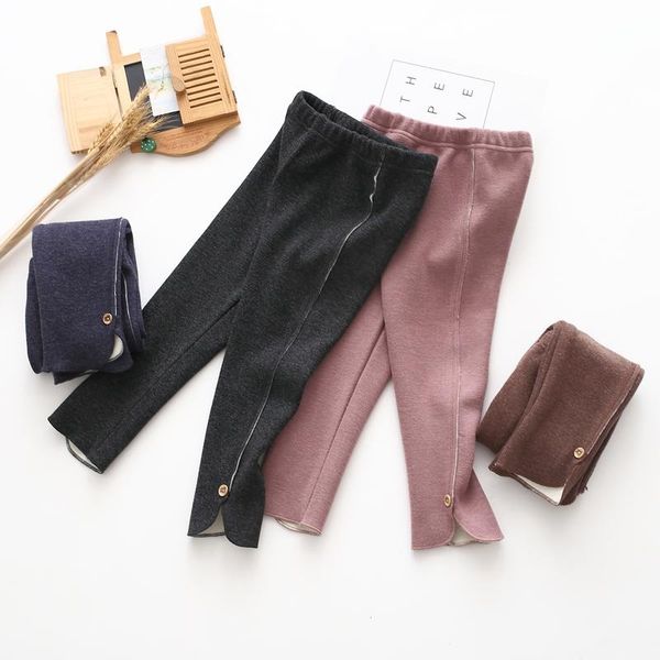 trousers girls' leggings thickened warm button split solid color for autumn/winter 2021, Blue
trousers girls' leggings thickened warm button split solid color for autumn/winter 2021, Blue