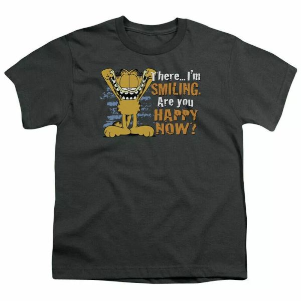 Garfield Smiling Kids Youth T Shirt Licensed TV Movie Comic Tee Charcoal, White;black
Garfield Smiling Kids Youth T Shirt Licensed TV Movie Comic Tee Charcoal, White;black