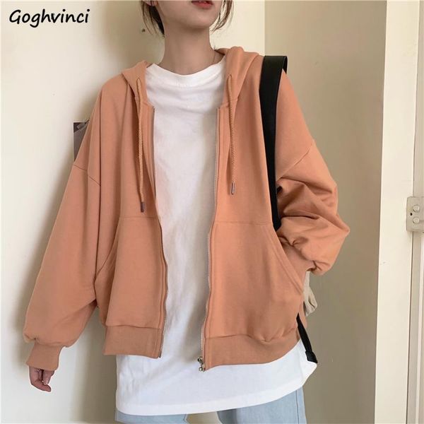 women's hoodies & sweatshirts women hooded zipper solid loose chic korean style streetwear autumn students all-match bf stylish ulzzang, Black
women's hoodies & sweatshirts women hooded zipper solid loose chic korean style streetwear autumn students all-match bf stylish ulzzang, Black