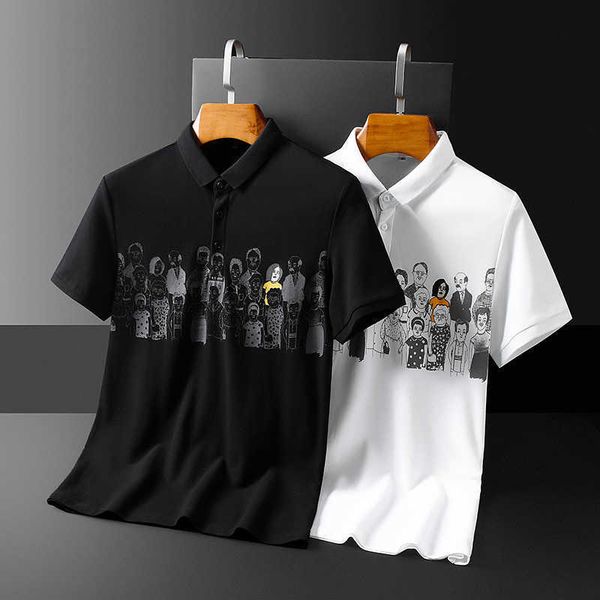 brand character printed polo shirts men summer short sleeve slim shirts business casual tee black white 210527, White;black
brand character printed polo shirts men summer short sleeve slim shirts business casual tee black white 210527, White;black