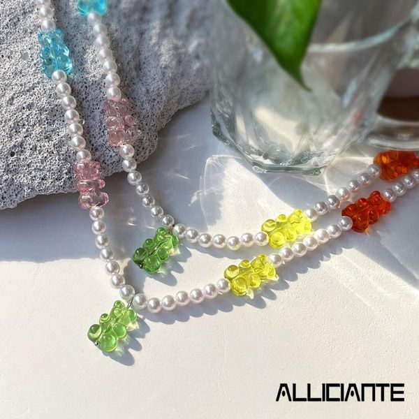 chokers korean cute transparent resin bear pearl beaded choker necklace for women colorful gummy pendant necklaces sweet girls jewelry, Golden;silver
chokers korean cute transparent resin bear pearl beaded choker necklace for women colorful gummy pendant necklaces sweet girls jewelry, Golden;silver