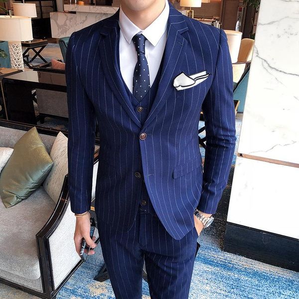 costume hommes du mariages trois pieces men slim fit striped suits sets male single-breasted wedding bridegroom dress men's & blazers, White;black
costume hommes du mariages trois pieces men slim fit striped suits sets male single-breasted wedding bridegroom dress men's & blazers, White;black