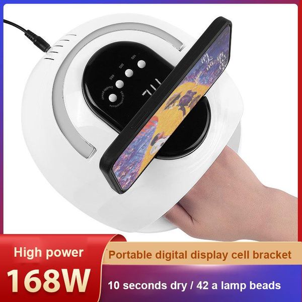 portable nail art light therapy machine 168w 42 lamp beads uv led manicure with mobile phone holder dryers drying
portable nail art light therapy machine 168w 42 lamp beads uv led manicure with mobile phone holder dryers drying