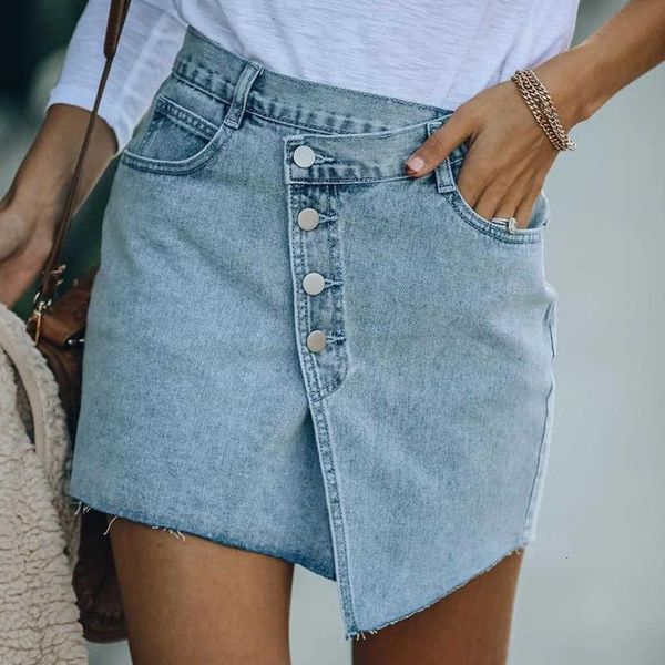 skirts irregular denim women button high waist blue jean casual summer female fashion comfy short skirt wtlo, Black 
skirts irregular denim women button high waist blue jean casual summer female fashion comfy short skirt wtlo, Black