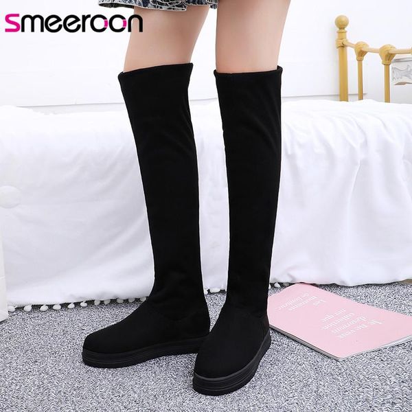 boots smeeroon arrive women 2021 winter autumn round toe ladies height increasing butterfly knot over the knee, Black
boots smeeroon arrive women 2021 winter autumn round toe ladies height increasing butterfly knot over the knee, Black