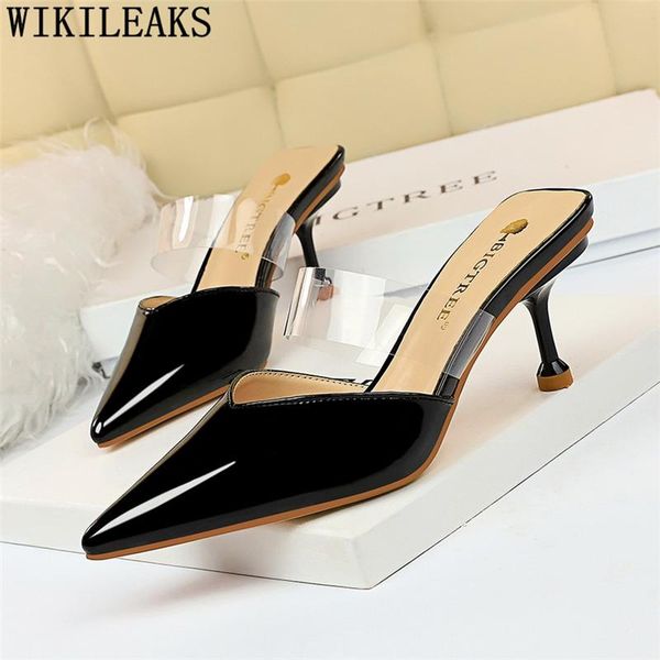 dress shoes office women mules high heels bigtree summer woman fetish luxury slippers, Black
dress shoes office women mules high heels bigtree summer woman fetish luxury slippers, Black