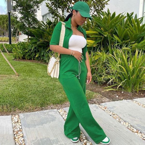 women's two piece pants sibybo casual tracksuits 2021 solid set fashion sporty zipper crop and drawstring straight matching outfits, White 
women's two piece pants sibybo casual tracksuits 2021 solid set fashion sporty zipper crop and drawstring straight matching outfits, White