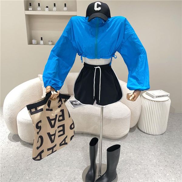 women's tracksuits clothing summer 2021 long sleeve thin sunscreen high waist slim drawstring shorts leisure two piece set, Gray
women's tracksuits clothing summer 2021 long sleeve thin sunscreen high waist slim drawstring shorts leisure two piece set, Gray