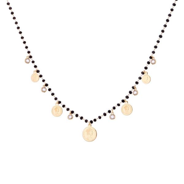 pendant necklaces gold silvery queen coin choker necklace for women femme colorful crystal beads statement jewelry wedding party gifts, Silver
pendant necklaces gold silvery queen coin choker necklace for women femme colorful crystal beads statement jewelry wedding party gifts, Silver