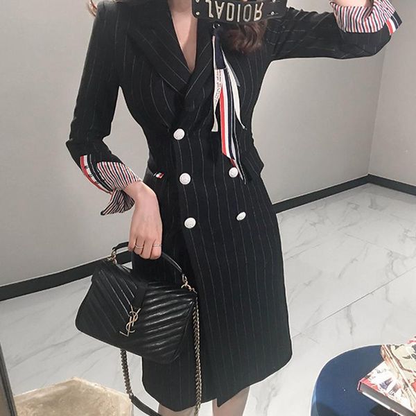 casual dresses 2021 autumn fashion women striped blazer dress office lady long sleeve double breasted business female vestidos, Black;gray
casual dresses 2021 autumn fashion women striped blazer dress office lady long sleeve double breasted business female vestidos, Black;gray