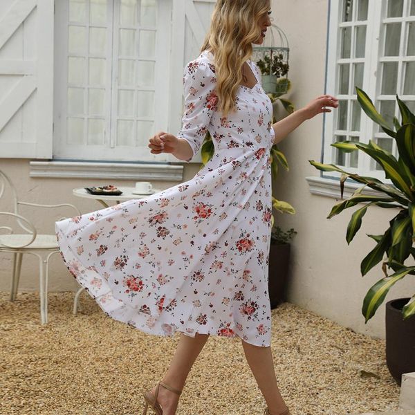 party dresses 2021 spring and summer women's dress floral print t-strap banquet elegant half sleeve mid-calf vestidos donsignet, White;black
party dresses 2021 spring and summer women's dress floral print t-strap banquet elegant half sleeve mid-calf vestidos donsignet, White;black