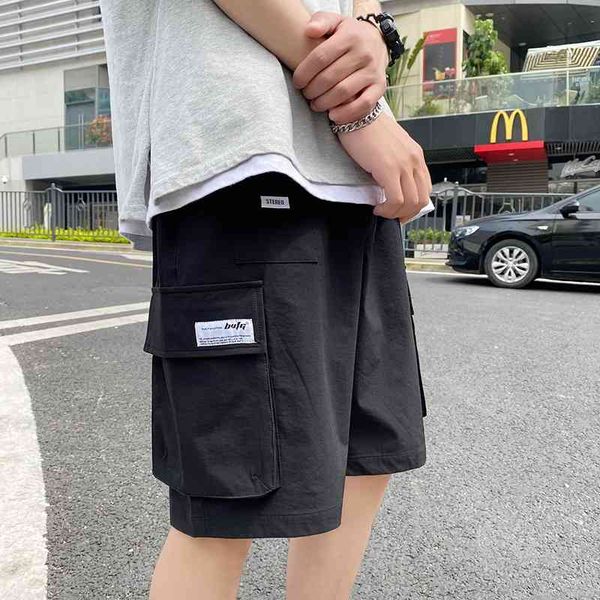 men's 2021 summer new men's work clothes capris casual trendy straight shorts beach pants, White;black
men's 2021 summer new men's work clothes capris casual trendy straight shorts beach pants, White;black