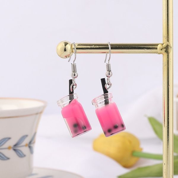pearl milk tea wine cup drop earrings trendy handmade ocean resin drift bottle pendant jewelry for women, Silver
pearl milk tea wine cup drop earrings trendy handmade ocean resin drift bottle pendant jewelry for women, Silver