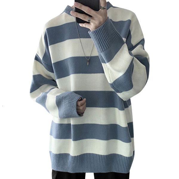 men's sweaters harajuku men's striped sweater, retro clothing, round neck korean style, casual hip-hop winter novelty, White;black
men's sweaters harajuku men's striped sweater, retro clothing, round neck korean style, casual hip-hop winter novelty, White;black