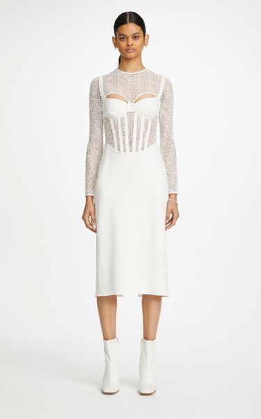 black white see through women's dress spring design lace stitching long sleeved slim backless mid calf dresses casual, Black;gray
black white see through women's dress spring design lace stitching long sleeved slim backless mid calf dresses casual, Black;gray
