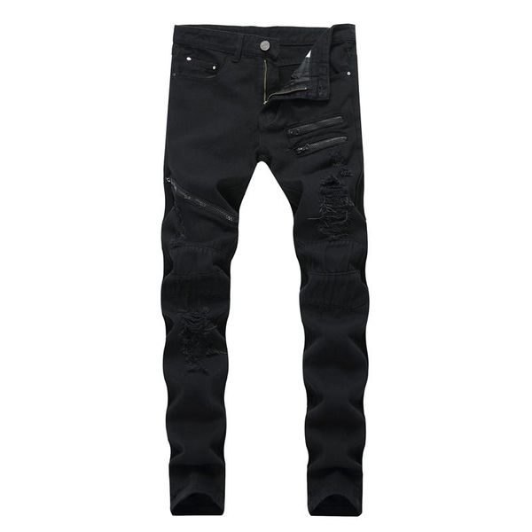 skinny jeans men's spring brand ankle-length slim zipper black pants tight casual all-match fashion, Blue
skinny jeans men's spring brand ankle-length slim zipper black pants tight casual all-match fashion, Blue