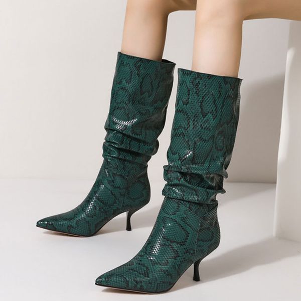 great quality big size 43 kitten heels snake veins fashion elegant office lady calf boots spring autumn woman shoes, Black
great quality big size 43 kitten heels snake veins fashion elegant office lady calf boots spring autumn woman shoes, Black